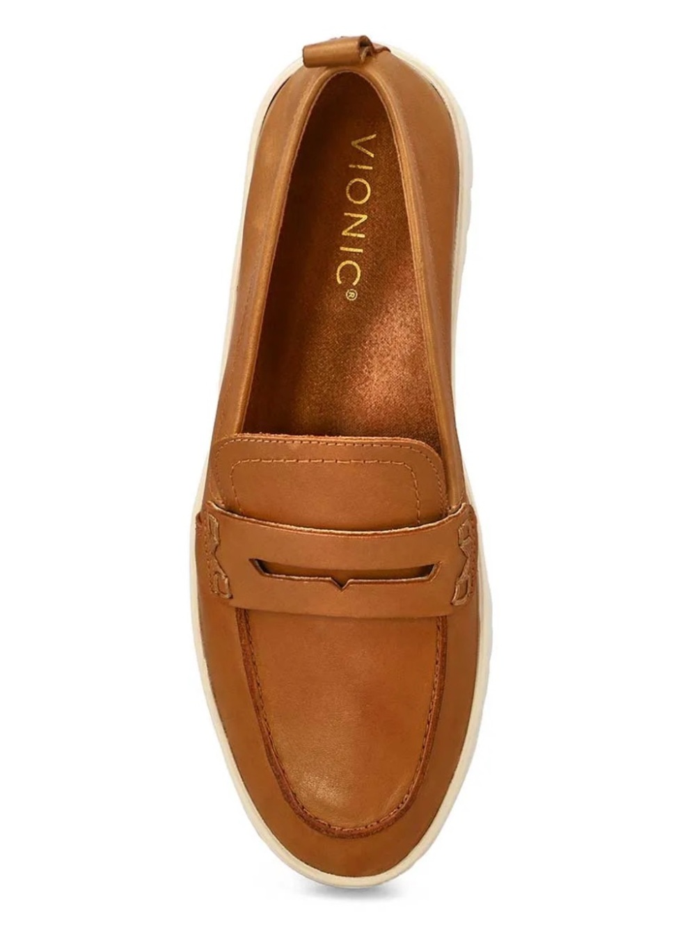 Vionic brown leather loafer